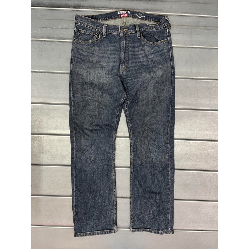 DENIZEN Levis 218 Jeans Straight Fit Mens 35X32 Blue Medium Wash Denim